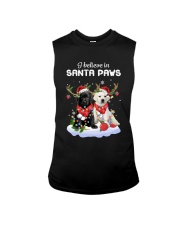 Santa Reindeer - 2 Labradors Sleeveless Tee tile