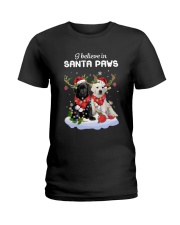 Santa Reindeer - 2 Labradors Ladies T-Shirt tile