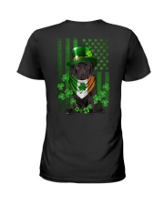 Lucky Flag - BLACK Pug 2 Ladies T-Shirt tile