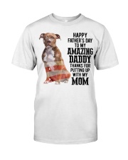 Daddy Pitbull Dog Classic T-Shirt tile