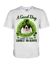 Four Leaf - Saint Bernard V-Neck T-Shirt tile