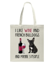 Three People - French Bulldog 1 Tote Bag tile