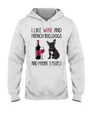 Three People - French Bulldog 1 Hooded Sweatshirt tile