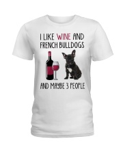 Three People - French Bulldog 1 Ladies T-Shirt tile