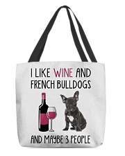 Three People - French Bulldog 1 All-Over Tote tile