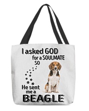 Canine Soulmate - Beagle 2 All-Over Tote tile