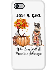 Fall And - Miniature Schnauzer 3 Phone Case tile