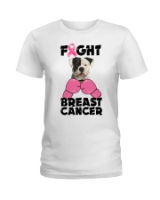 Fight Cancer - American Bulldog Ladies T-Shirt tile