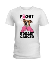 Fight Cancer - American Bulldog 1 Ladies T-Shirt tile