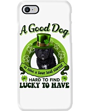 Four Leaf - BLACK Goldendoodle Phone Case tile