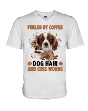 Fueled By - Cavalier King Charles Spaniel 2 V-Neck T-Shirt tile