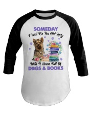 Old Lady - Yorkshire Terrier 2 Baseball Tee tile