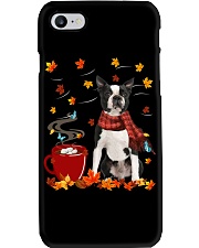 Hot Chocolate - BLACK Boston Terrier Phone Case tile