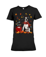 Hot Chocolate - BLACK Boston Terrier Premium Fit Ladies Tee tile
