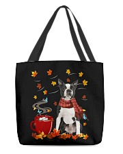 Hot Chocolate - BLACK Boston Terrier All-Over Tote tile