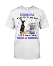 Old Lady - BLACK Miniature Pinscher Classic T-Shirt front