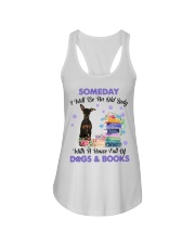 Old Lady - BLACK Miniature Pinscher Ladies Flowy Tank tile