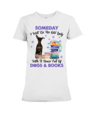 Old Lady - BLACK Miniature Pinscher Premium Fit Ladies Tee tile