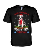 Little Christmas - Pitbull 2 V-Neck T-Shirt tile