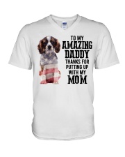 Amazing Daddy - Cavalier King Charles Spaniel V-Neck T-Shirt tile