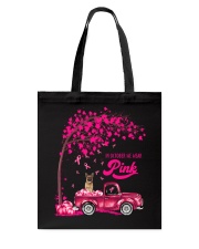 LBN October Pink Truck German Shepherd Dog Tote Bag tile