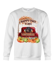 Pumpkin House - Black Long-haired Dachshund Crewneck Sweatshirt tile