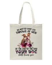 At The End - Old English Bulldog Tote Bag tile