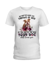 At The End - Old English Bulldog Ladies T-Shirt tile