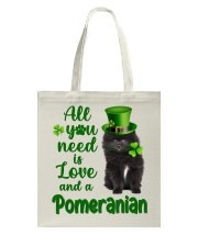 Lucky Need - BLACK Pomeranian Tote Bag tile
