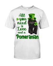 Lucky Need - BLACK Pomeranian Classic T-Shirt front