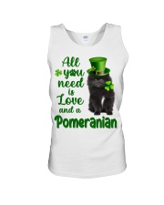 Lucky Need - BLACK Pomeranian Unisex Tank tile