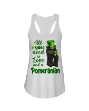 Lucky Need - BLACK Pomeranian Ladies Flowy Tank tile