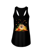 Pumpkin Cave - TAN Pekingese Ladies Flowy Tank tile