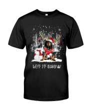 Xmas Reindeer - Black and Tan Coonhound Premium Fit Mens Tee tile