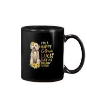 I Am Happy Go Lucky Goldendoodle Mug tile