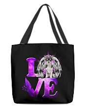 Heaven Love - BLACK Chihuahua All-Over Tote tile