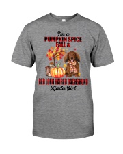 Pumpkin Girl - Red Long Haired Dachshund Premium Fit Mens Tee tile