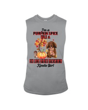 Pumpkin Girl - Red Long Haired Dachshund Sleeveless Tee tile