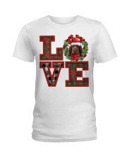 Christmas Love - Sussex Spaniel Ladies T-Shirt tile