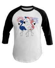 American Firework - Flamingo Baseball Tee tile