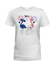American Firework - Flamingo Ladies T-Shirt tile