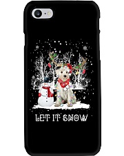 Xmas Reindeer - Pepper miniature schnauzer Phone Case tile