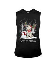Xmas Reindeer - Pepper miniature schnauzer Sleeveless Tee tile