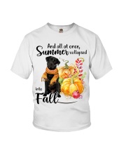 Into Fall - black Labrador 1 Youth T-Shirt tile