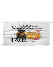 Into Fall - black Labrador 1 Mask tile