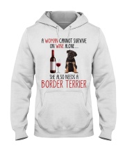 She Also Needs - Border Terrier Hooded Sweatshirt tile