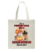 Pumpkin Girl - Caucasian Shepherd Dog Tote Bag tile