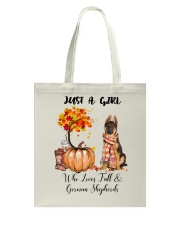 Girl Love Fall And - German Shepherd 1 Tote Bag tile