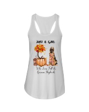 Girl Love Fall And - German Shepherd 1 Ladies Flowy Tank tile