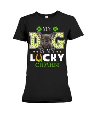 Lucky Charm - Grey French Bulldog Premium Fit Ladies Tee tile